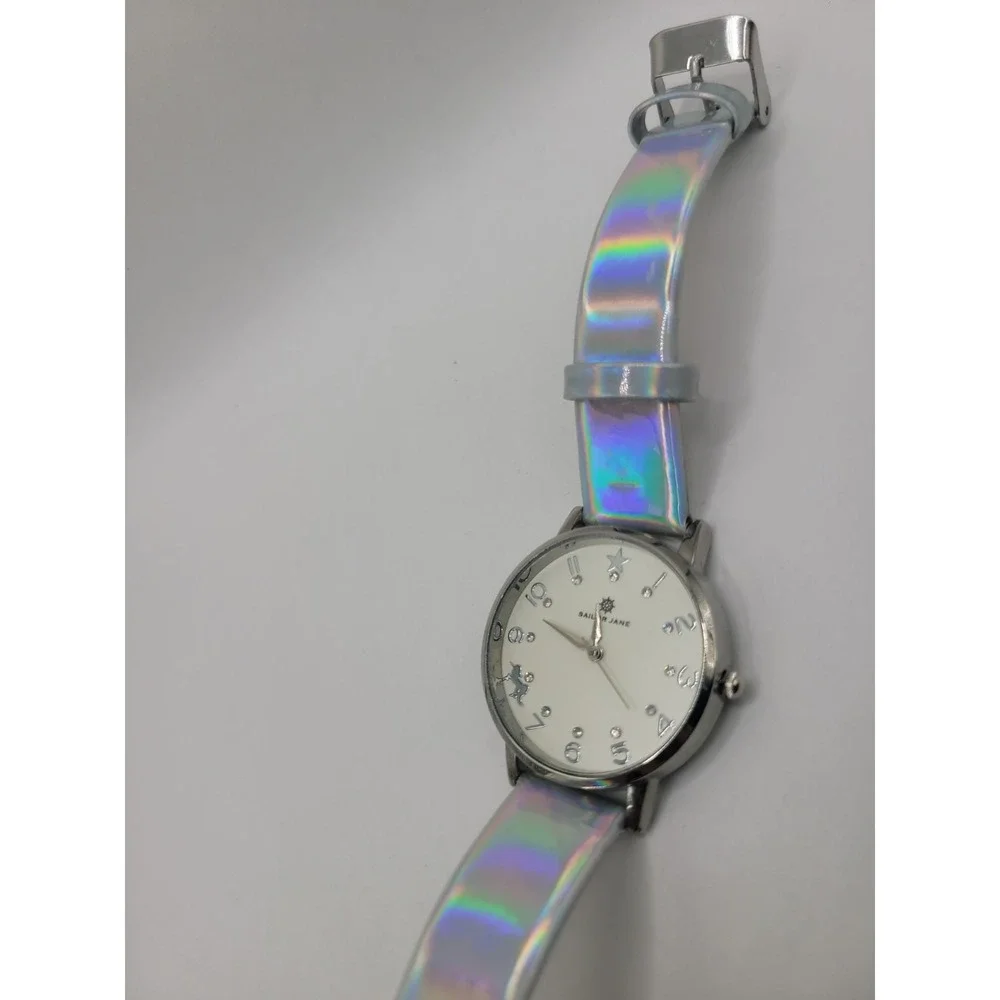 Sailor Jane Women's Quartz Watch Mermaid White Dial Holographic Iridescent Strap